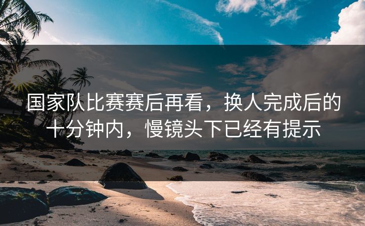 国家队比赛赛后再看，换人完成后的十分钟内，慢镜头下已经有提示